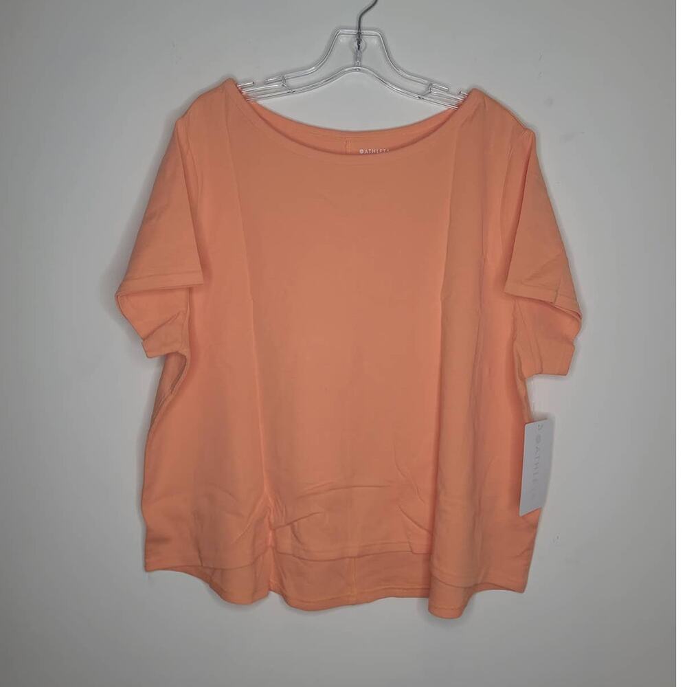 NWT Athleta Sundown Boatneck Tee - 2X / XXL - warm sunset orange - 2X / XXL - Picture 5 of 6